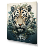 Monochrome Tiger Vector - Tiger Canvas Wall Art