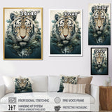 Monochrome Tiger Vector - Tiger Canvas Wall Art