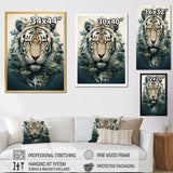 Monochrome Tiger Vector - Tiger Canvas Wall Art