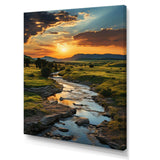 Yellow Green Montana Landscape - Landscapes Canvas Wall Art