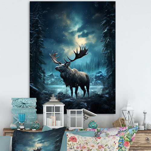 Blue Moose Celestial Journey - Moose Wall Decor