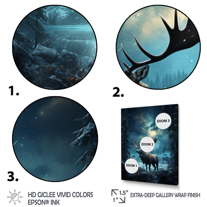 Blue Moose Celestial Journey - Moose Wall Decor