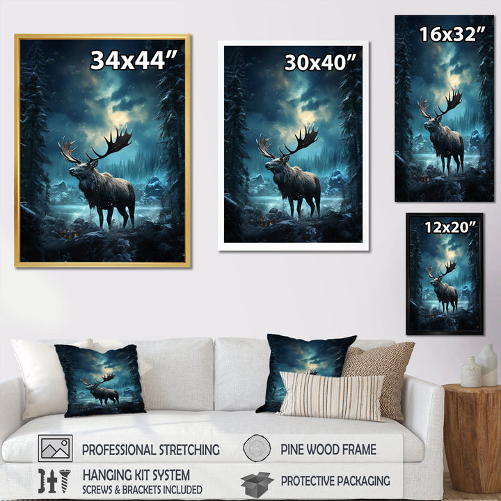 Blue Moose Celestial Journey - Moose Wall Decor