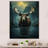 Blue Moose Coastal Wanderer - Moose Wall Decor