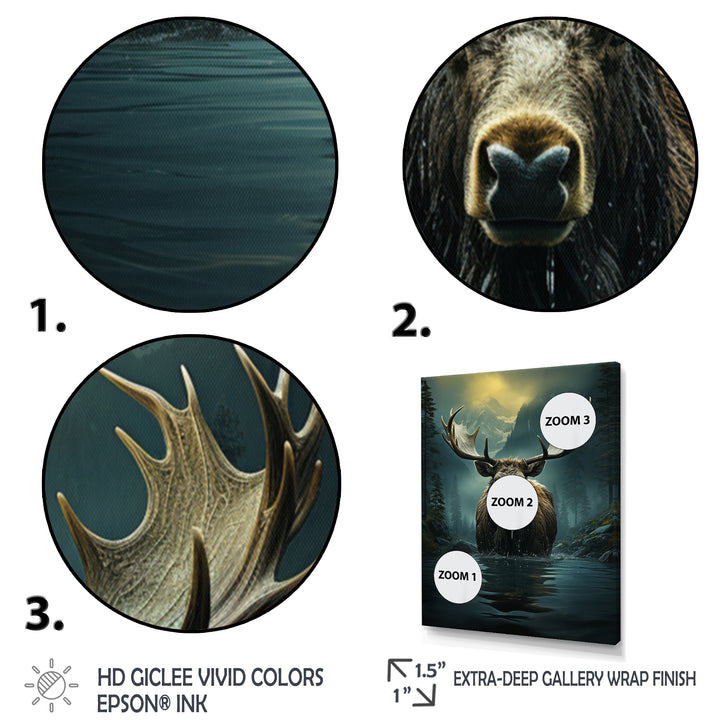 Blue Moose Coastal Wanderer - Moose Wall Decor