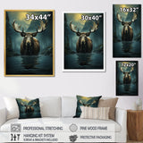 Blue Moose Coastal Wanderer - Moose Wall Decor