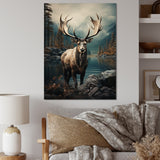 Grey Moose Coastal Wanderer - Moose Wall Art Prints