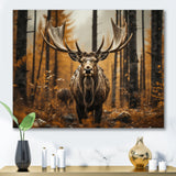 Brown Yellow Moose Earthly Essence - Moose Wall Art Prints
