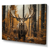 Brown Yellow Moose Earthly Essence - Moose Wall Art Prints