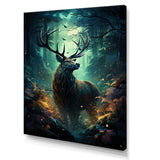 Green Moose Enchanted Forest - Green Moose Wall Art