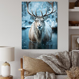Moose Frozen Majesty - Moose Large Canvas Wall Art