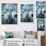 Moose Frozen Majesty - Moose Large Canvas Wall Art