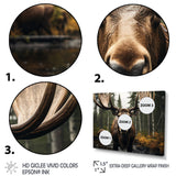 Brown Yellow Moose Majestic - Moose Home Decor Art