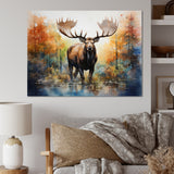 Colorful Moose Majestic Pointillism - Moose Wall Decor