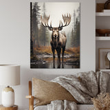 Brown Moose Monochrome Sands - Moose Wall Art Prints