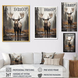 Brown Moose Monochrome Sands - Moose Wall Art Prints