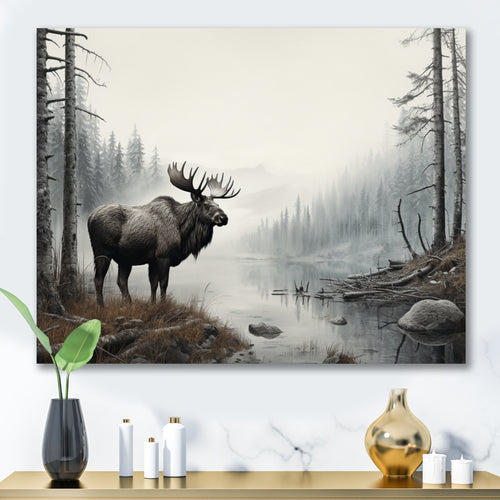 Grey Moose Tranquil Tones - Moose Home Decor Art