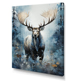 Blue Moose Winter Symphony - Moose Living Room Wall Art