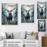 Blue Moose Winter Symphony - Moose Living Room Wall Art