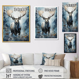 Blue Moose Winter Symphony - Moose Living Room Wall Art