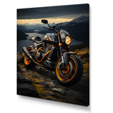 Yellow Black Motorcycle Wanderlust - Motorcycle Canvas Wall Art