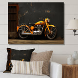 Orange Black Motorcycle Road Rhythms I - Motorcycle Canvas Wall Art