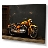 Orange Black Motorcycle Road Rhythms I - Motorcycle Canvas Wall Art