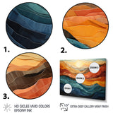 Coral Teal Bold Mountains Landscape - Multi-Panels