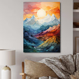 Colorful Mountains Sharp Peaks III - Landscapes Canvas Wall Art