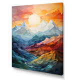 Colorful Mountains Sharp Peaks III - Landscapes Canvas Wall Art