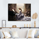 Grey Beige Music Melodic Harmony - Music Canvas Wall Art