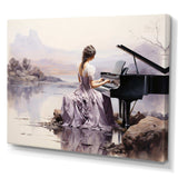 Grey Purple Music Melodic Harmony - Music Canvas Wall Art