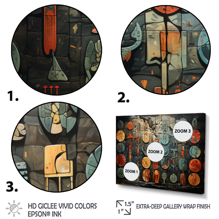 Native Art Ancient Petroglyphs II - Multi-Panels