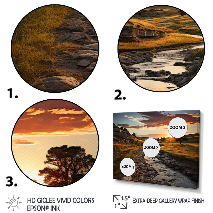 Yellow Green Nebraska Landscape Prairies - Multi-Panels