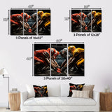 Yellow Football Dynamic Formation - Football Canvas Wall Art