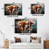 Yellow Football Gridiron Expression - Football Canvas Wall Art