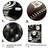 Football Spiraling Spirals - Football Canvas Wall Art