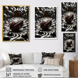 Football Spiraling Spirals - Football Canvas Wall Art