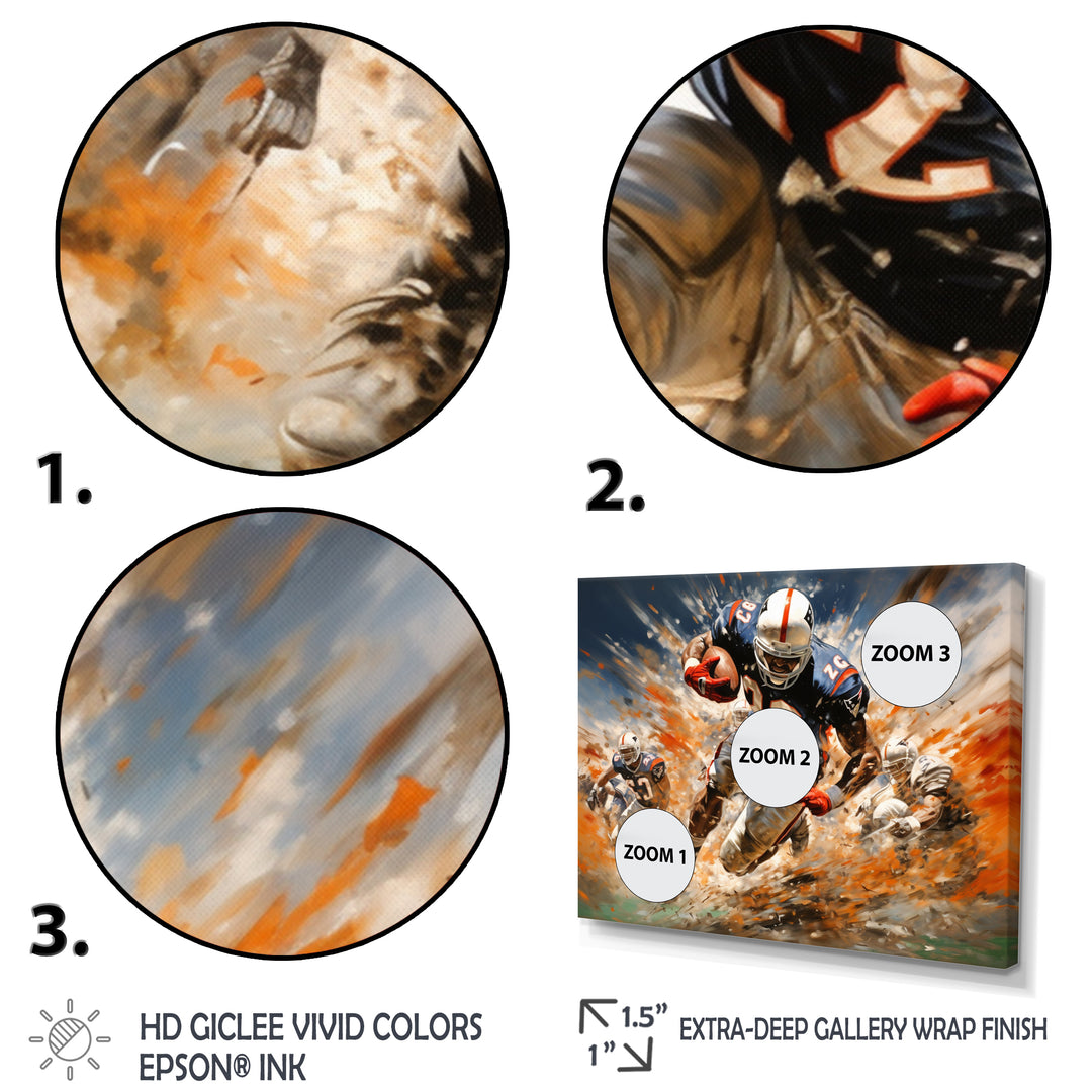 Football The Winning I - Football Canvas Wall Art