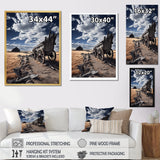 Grey Old Cart Rustic Charm - Old American Cart Canvas Wall Art