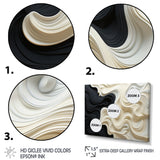 Black White Opt Art Contrasting Waves - Multi-Panels