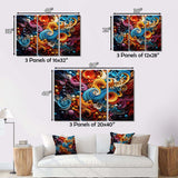 Opt Art Vibrant Illusions I - Abstract Canvas Wall Art