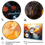 Yellow Otter Playful River Dweller - Otter Canvas Wall Art