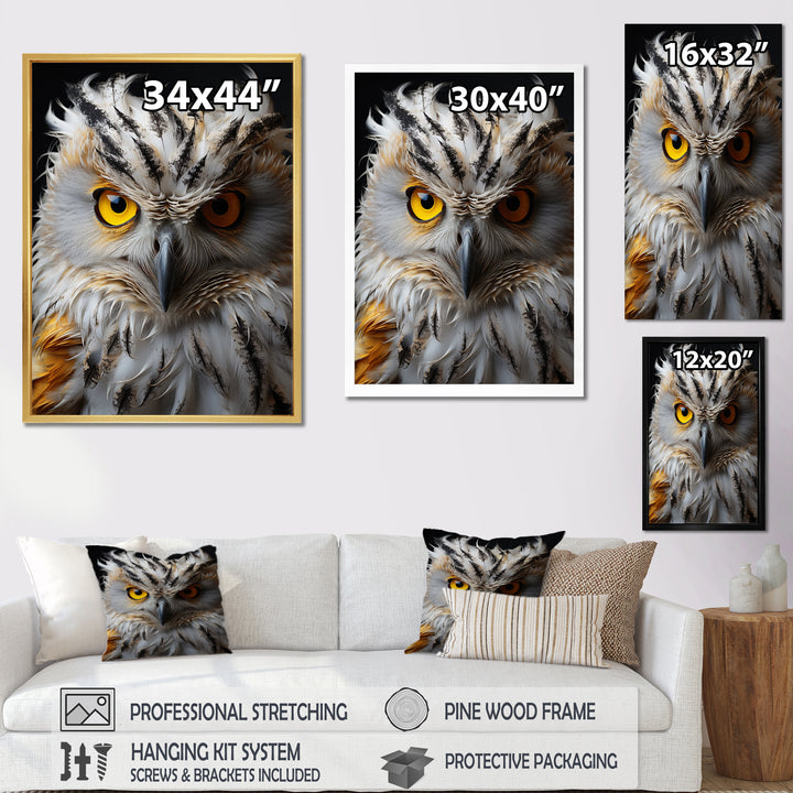 Grey Owl Animal Monochrome National - Owl Wall Decor
