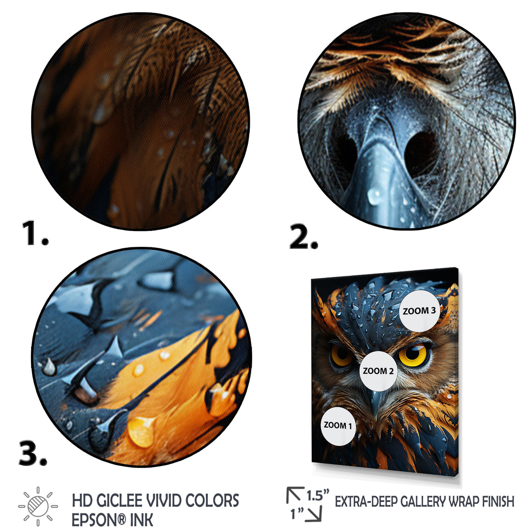 Brown Owl Animal Portrait - Owl Wall Decor