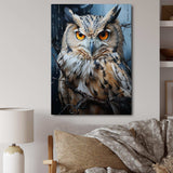 Grey Owl Nights Watch I - Animals Canvas Wall Art