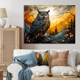 Yellow Owl Nights Watch Geometric - Yellow Owl Wall Art