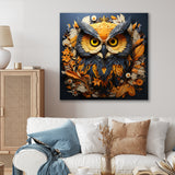 Yellow Owl Wise Owl Papercut - Owl Wall Decor