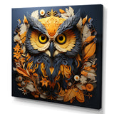 Yellow Owl Wise Owl Papercut - Owl Wall Decor