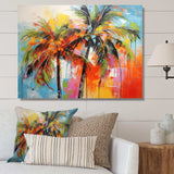 Popart Palm Trees I - Floral Canvas Wall Art